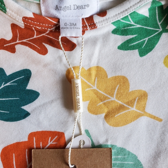 Angel Dear Autumn Leaves Long Sleeve Onsie Size 0-3mo. NWT - Picture 2 of 7
